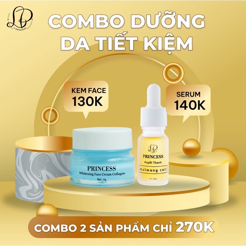 Combo dưỡng trắng da Princess