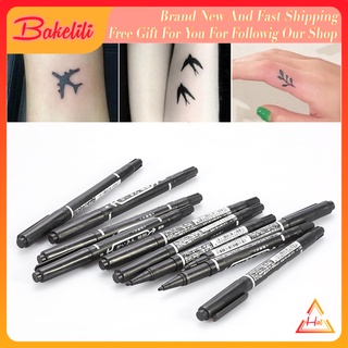 [Hàng mới về] Hộp 10 bút đánh dấu hai đầu màu đen dùng khi xăm hình