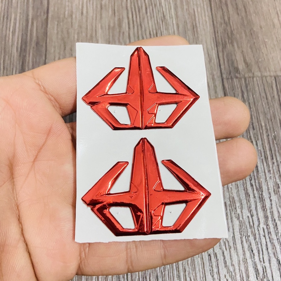 Tem 3d logo AB KIM CƯƠNG dán trang trí cánh bửng Honda Air Blade nhiều màu sáng bóng