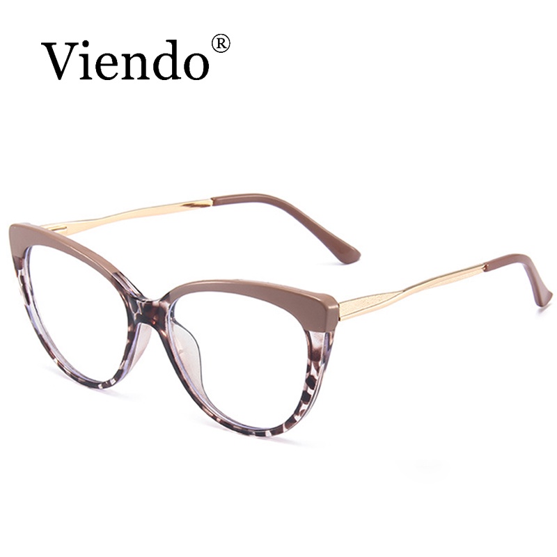 Kính cận mắt mèo VIENDO đổi màu chống ánh sáng xanh và chống tia uv phong cách thời trang cho nam và nữ(có thể cắt cận thị ống kính)