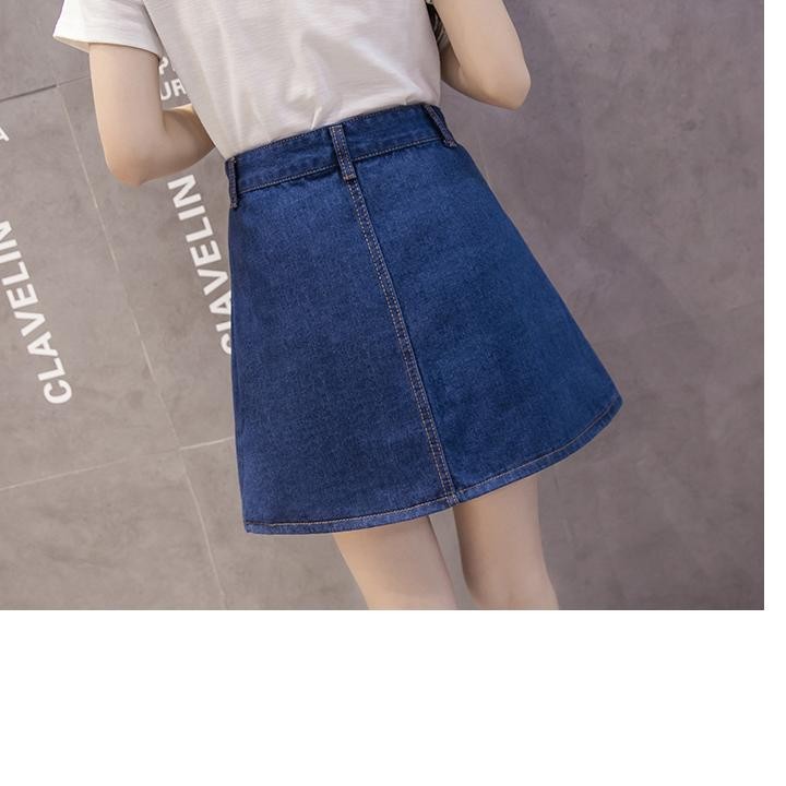 Xả hàng nghỉ bán Chân váy chữ A phối nút VN22