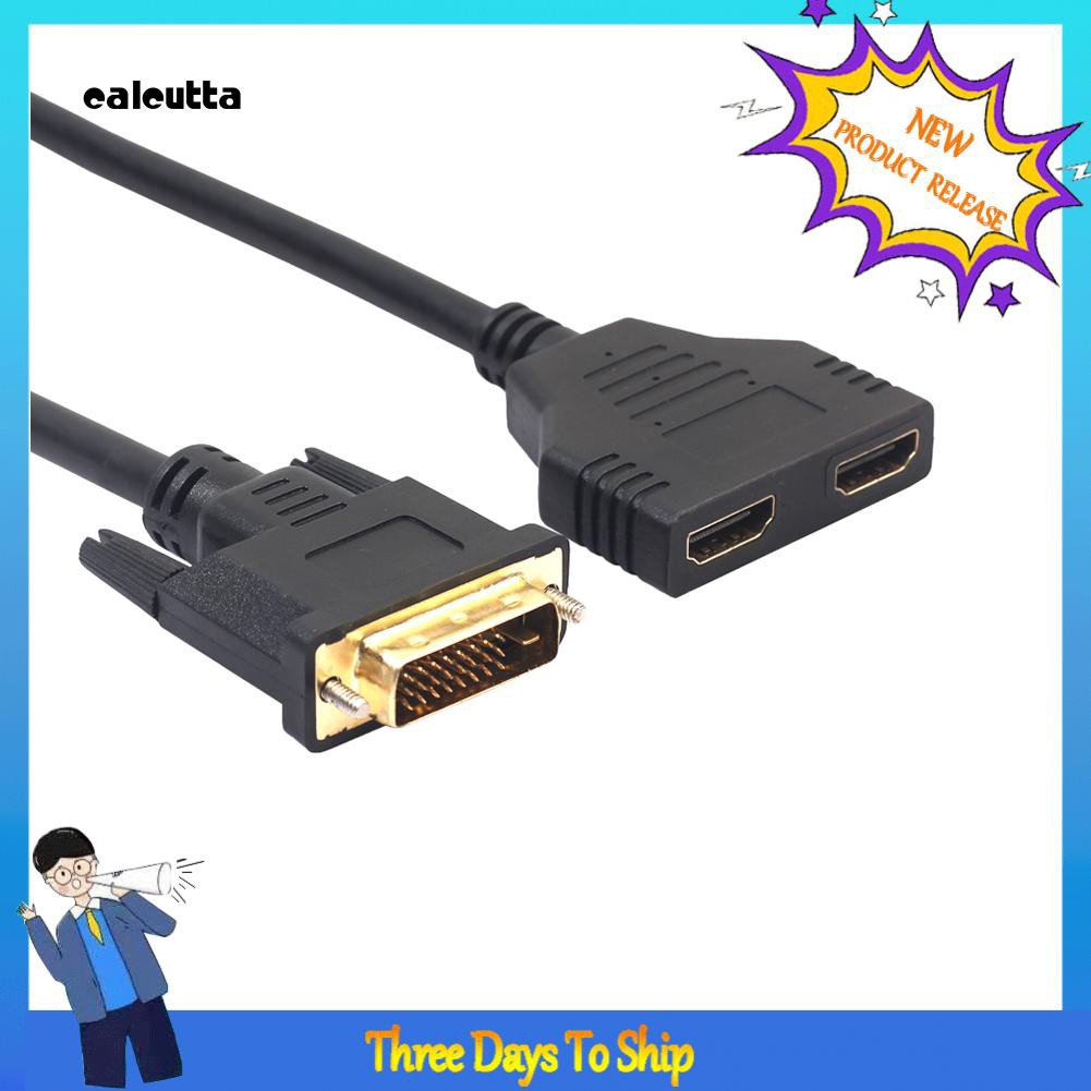 Cáp chuyển đổi 2 cổng HDMI sang DVI 24+1 2 chiều tiện dụng
