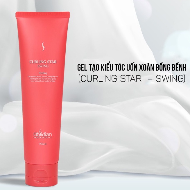 Gel giữ nếp tóc tạo kiểu tóc, uốn xoăn bồng bềnh Curling Star Swing Obsidian Hàn Quốc 150ml