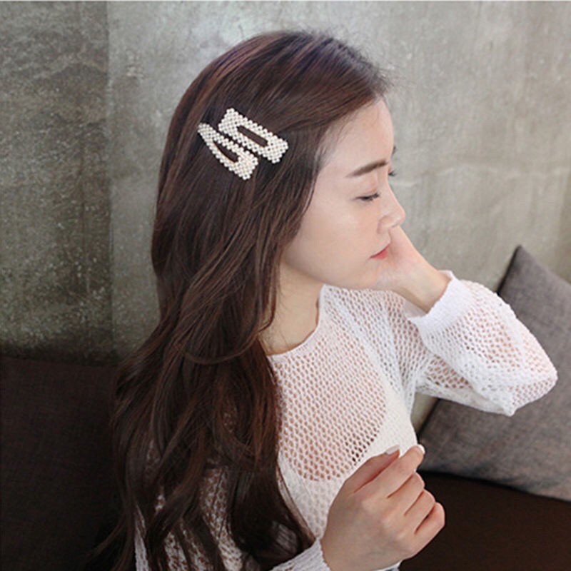 Kẹp Tóc Mái Đính Đá Hàn Quốc