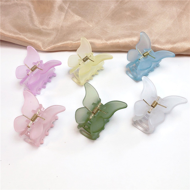 Kẹp Tóc Hình Bướm Màu Kẹo Pha Lê Thời Trang Cho Nữ