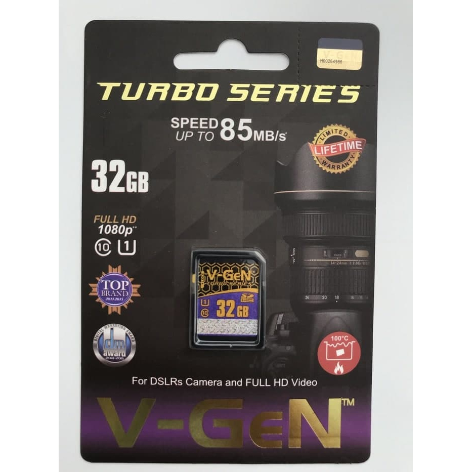 Mới Thẻ Nhớ V-Gen Sd 32 Gb Turbo