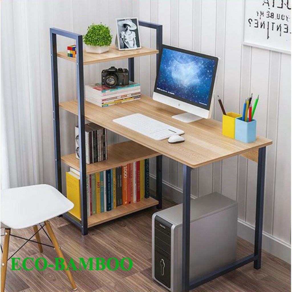 Bàn làm việc và học tập kích thước 120x60cm khung thép sơn tĩnh điện chịu lực cao, chắc chắn