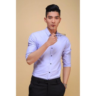 Áo sơ mi nam Hàn Quốc - Màu tím đậm