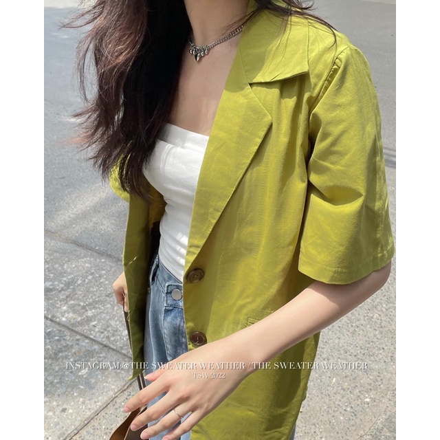 Áo vest đũi linen cộc tay oversize the.sweaterweather TSW (ảnh thật) | BigBuy360 - bigbuy360.vn