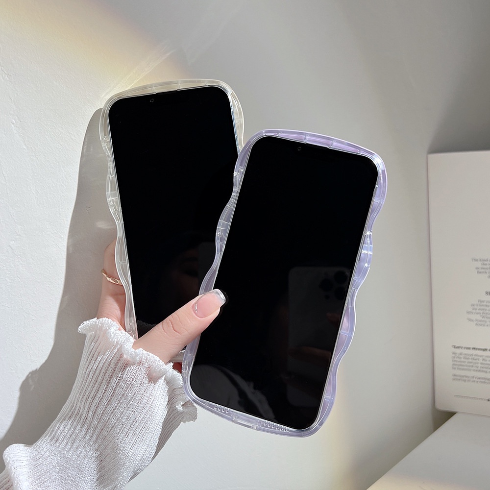 Ốp lưng iphone viền sóng nhiều màu sang chảnh cho Iphone 7 8 Plus SE X XS XS Max 11 12 13 Pro Max
