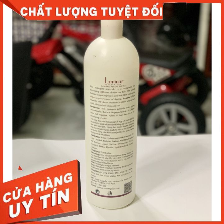 Oxy trợ nhuộm tóc LAMINAR 1000ml 3%-6%-9%-12% Collagen không kích ứng da đầu -không rat da đầu có mùi thơm