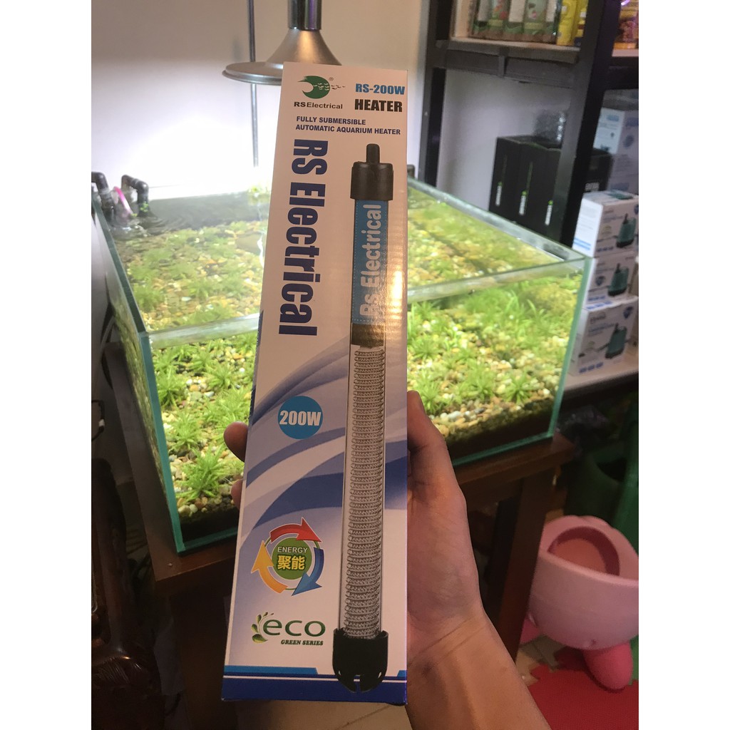 Sưởi bể cá, đèn sưởi bể cá RS 50W, 100W, 200W, 300W, máy sưởi bể cá giúp ổn định nhiệt độ bể cá