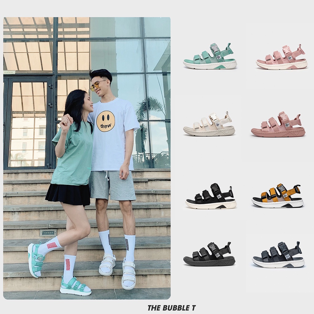 Giày Sandal Nam ZX 3715 quai ngang đế bằng Bubble T