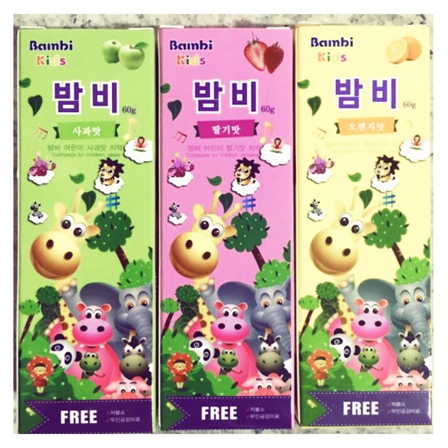 Kem Đánh Răng Trẻ Em Bambi Kids 60Gram