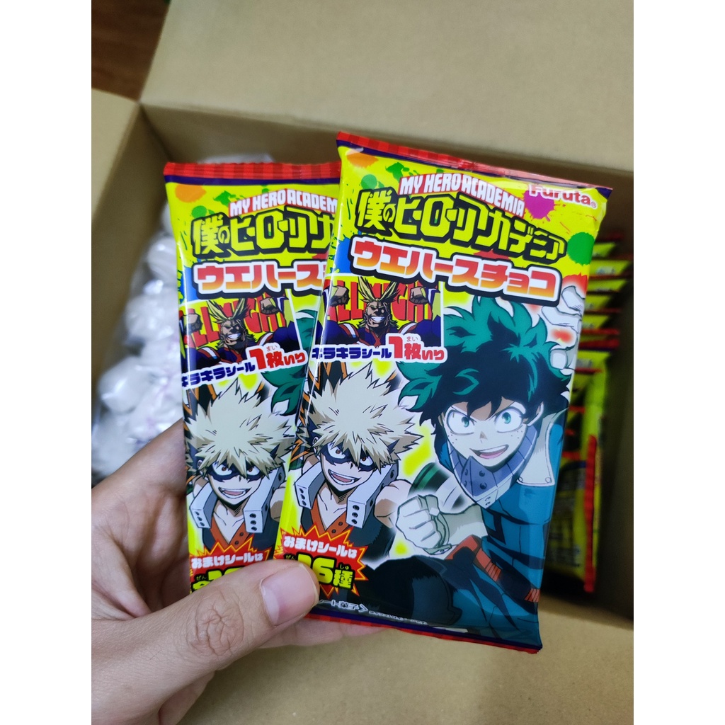 Gói thẻ nhân phẩm - Bánh xốp kèm MHA my hero academia chính hãng Nhật Bản