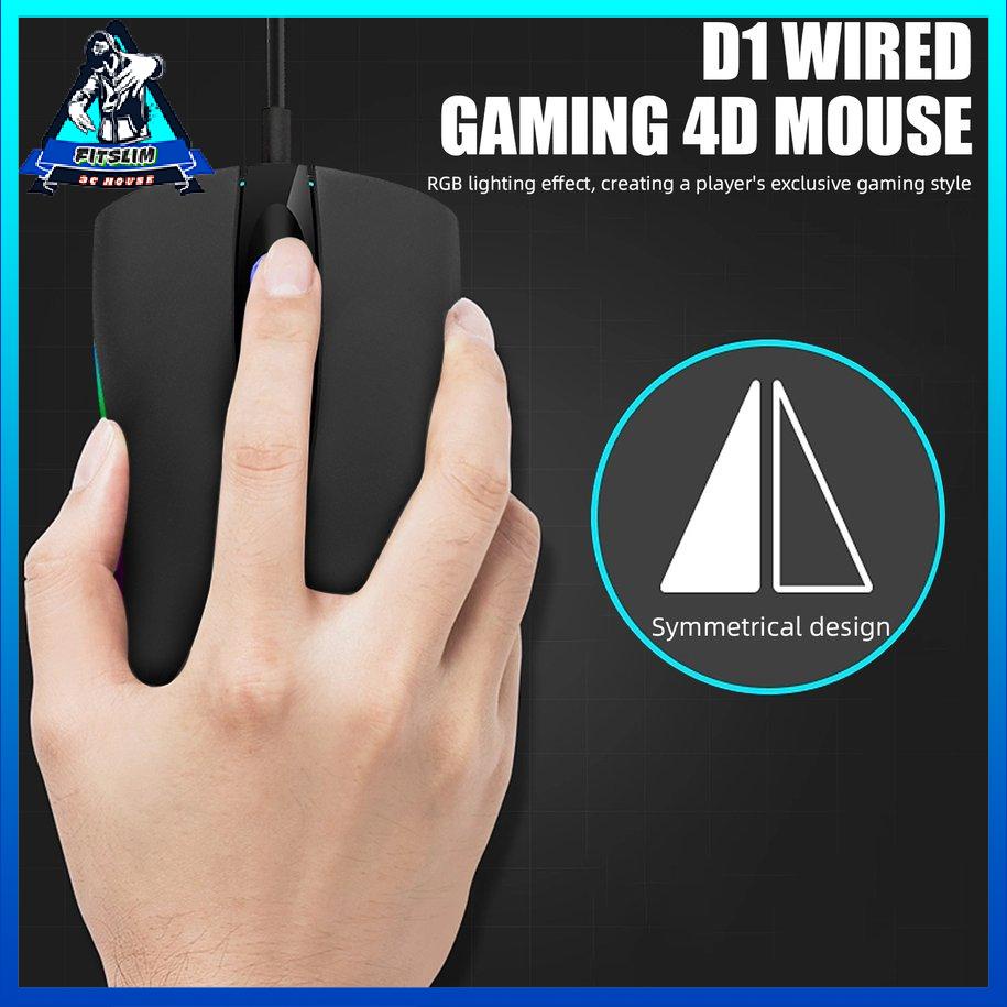 Chuột dây 1600DPI Quang học 4 Phím USB RGB Đèn nền chơi game để bàn [6/19]