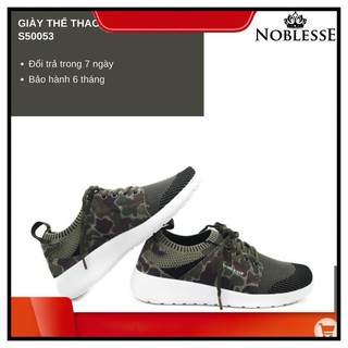 GIÀY THỂ THAO NỮ CỔ THẤP ĐẸP THỜI TRANG MÀU XANH RÊU NOBLESSE S50049