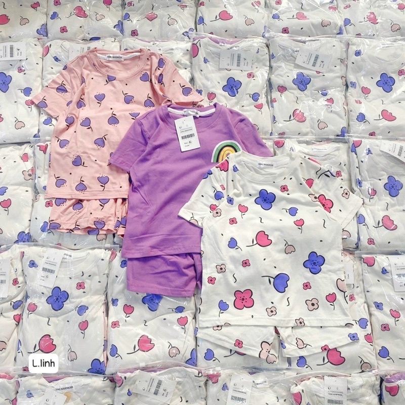 COMBO 2 BỘ HOA NHÍ COTTON CHO BÉ GÁI
