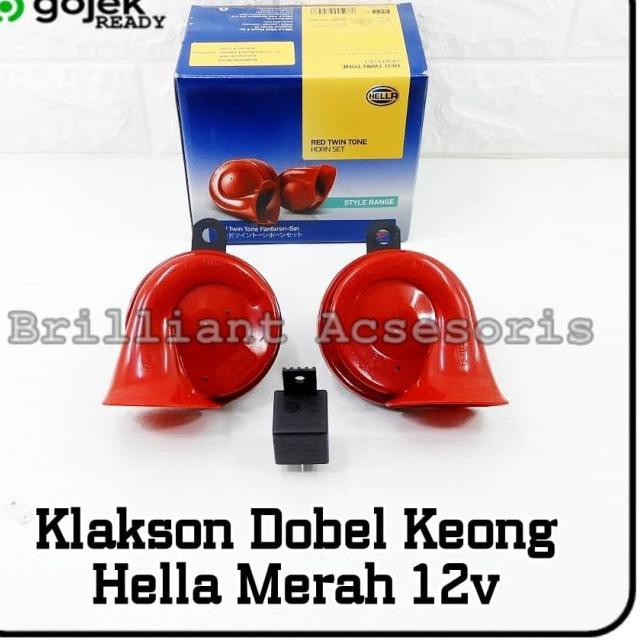 Kèn Ốc Sên Đôi Dr6 Hella Màu Đỏ / Đỏ