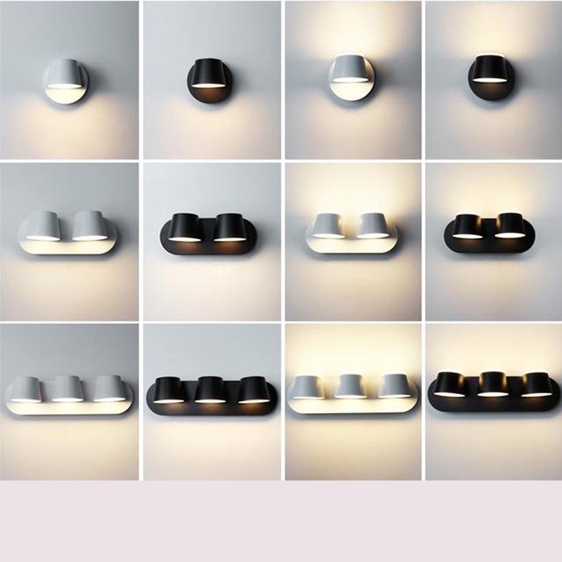 Đèn Tường Trong Nhà 360° Đèn led Gắn Tường 24W Có Thể Điều Chỉnh Độ Sáng