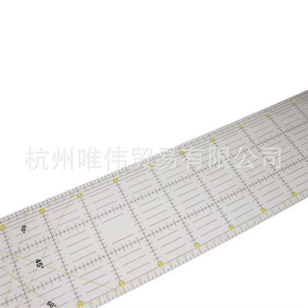 Thước quilt kẻ dọc - dùng trong may ghép vải 15x30cm, 6x12 inch