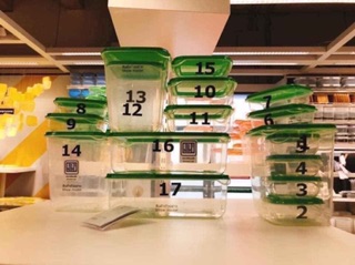 Set hộp đựng thức ăn ikea