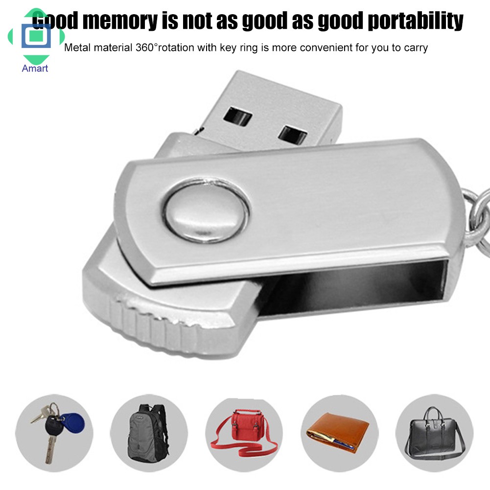 AM Metal USB Flash Drive Thumb Drive Bulk USB Memory Stick for Computer Laptop External Data Storage USB Stick Pen Drive