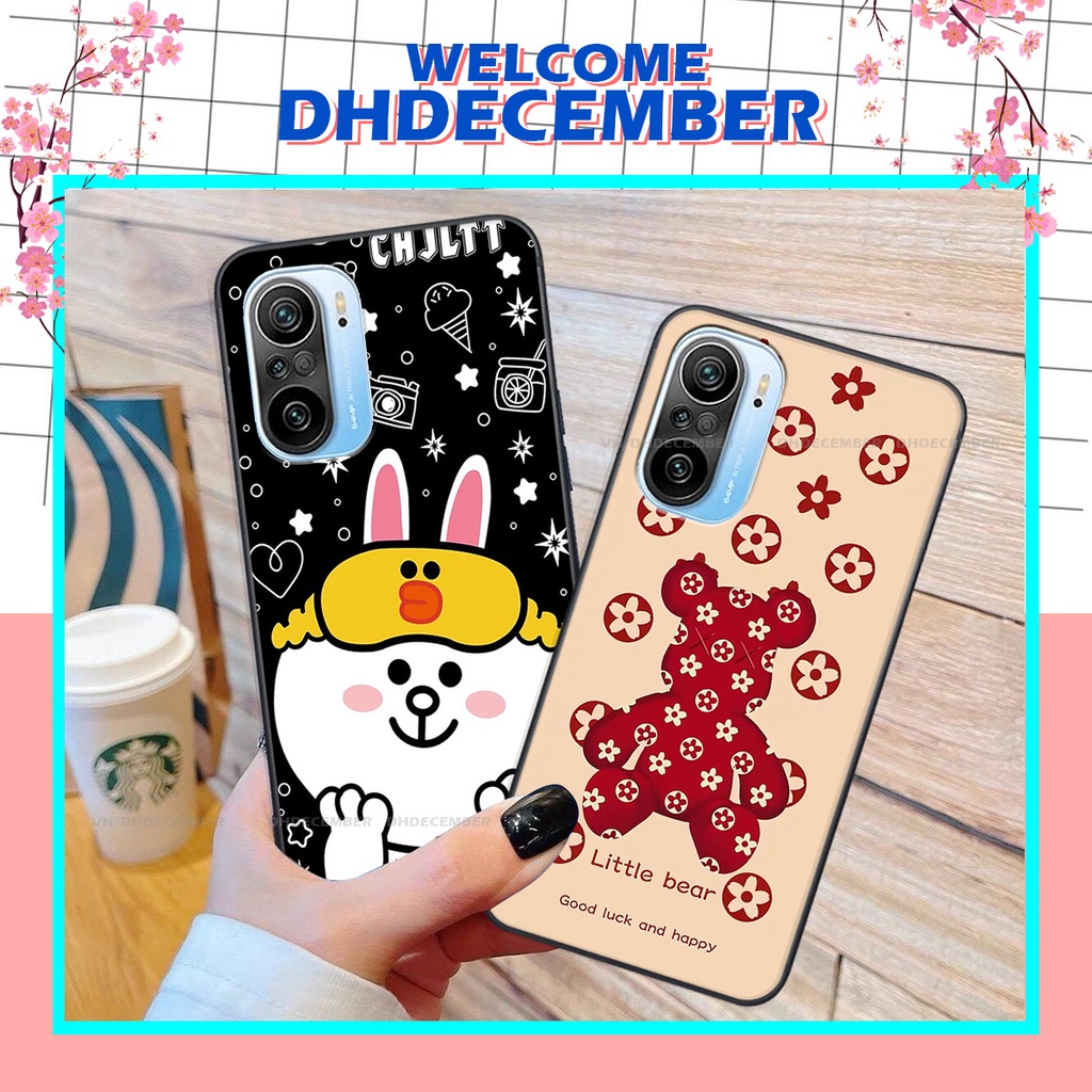 Ốp lưng Xiaomi REDMI K40 in hình gấu K@ws, gấu nâu, dor@emon RẺ- ĐẸP- BỀN
