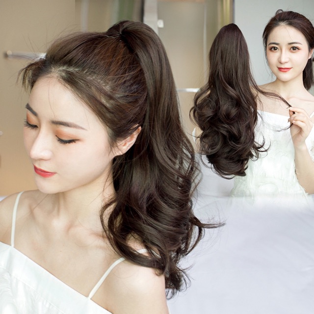 HÌNH THẬT TÓC GIẢ NGOẶM NGẮN 35CM CAO CẤP.SIÊU ĐẸP