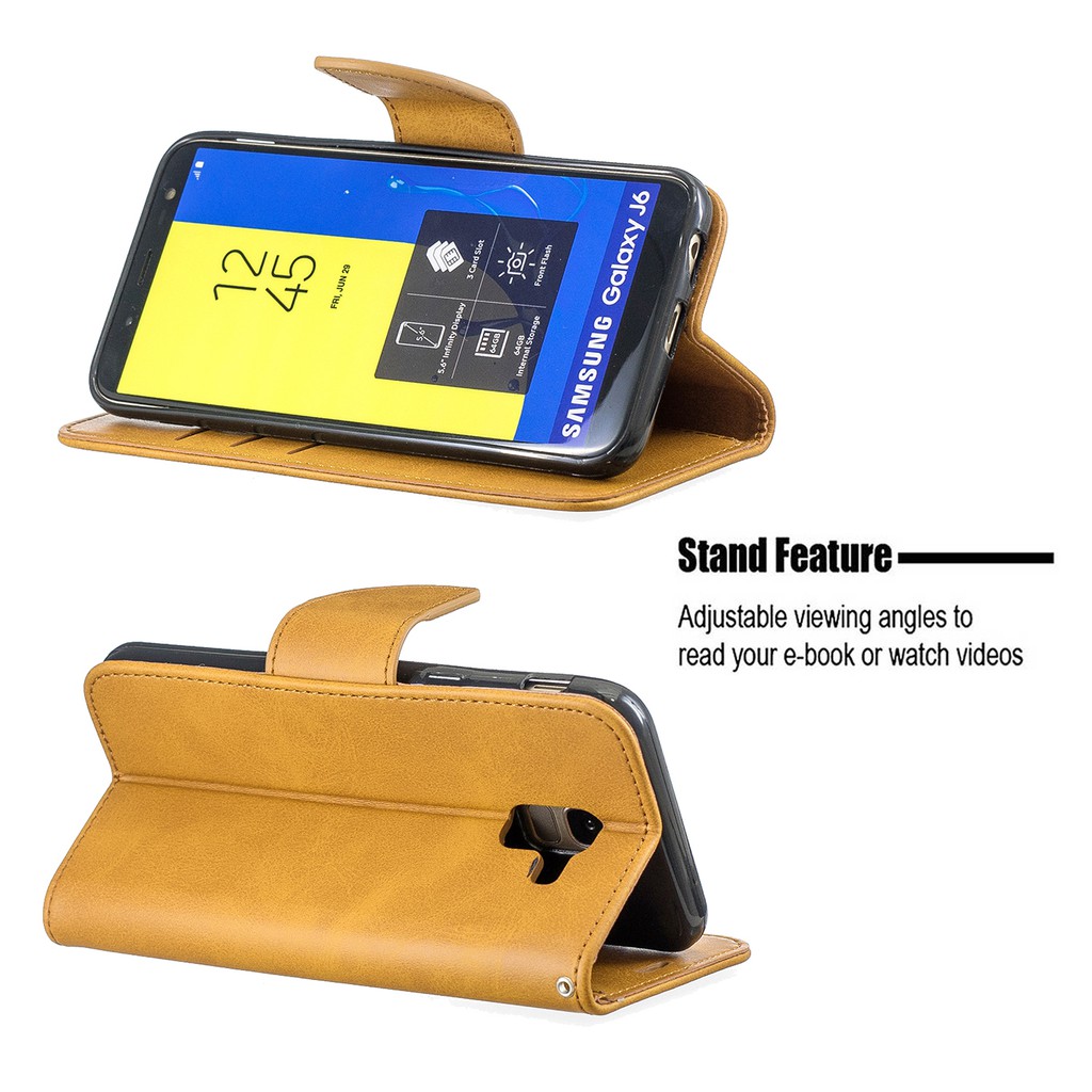 Case for SAMSUNG GALAXY J6 2018 Bao da điện thoại có nắp gài cho