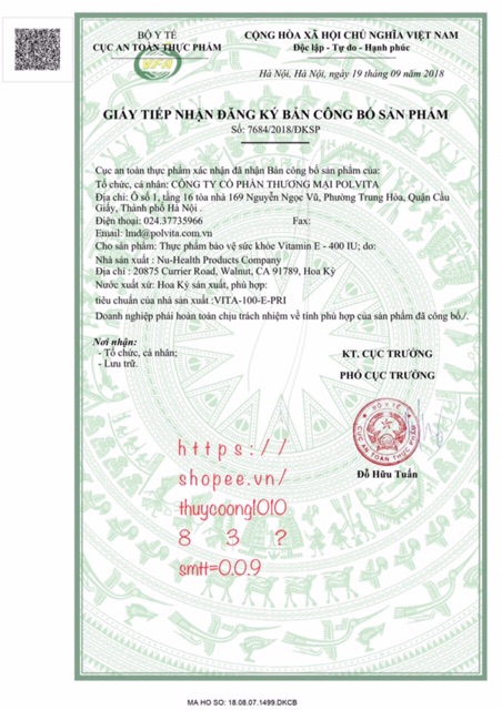 Viên uống xoá nhăn Mỹ natural Vitamin E 400IU | Thế Giới Skin Care