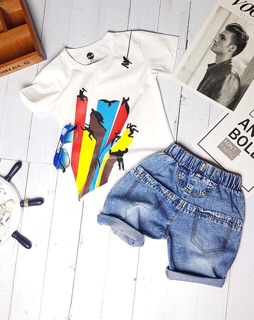 Bộ đồ bé trai (quần jeans áo thun)