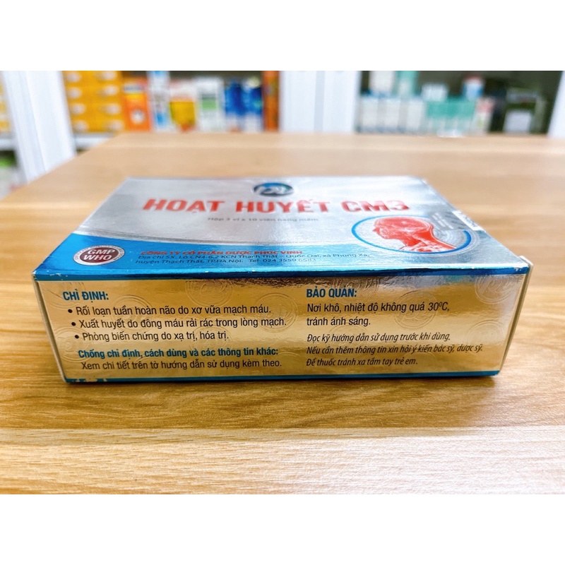 ✅ Hoạt Huyết CM3 giúp hoạt huyết tăng cường lưu thông máu lên não, giảm đau đầu, mất ngủ