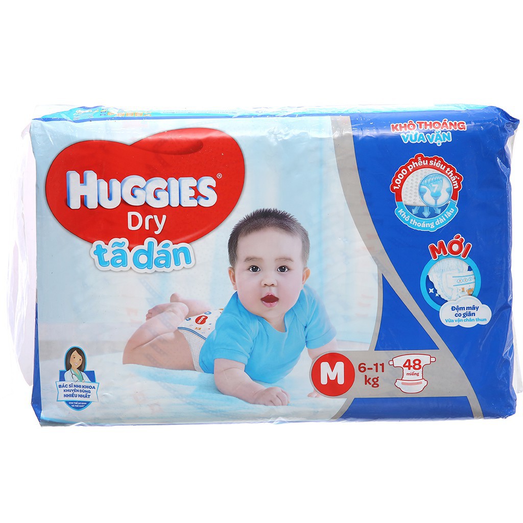 Tã dán Huggies Size M 6 -11kg (48 miếng)