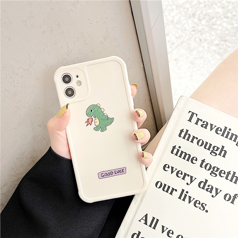 Ốp lưng iphone T-Rex happy cạnh vuông in hình viền 5/5s/6/6plus/6s/6splus/7/7plus/8/8plus/x/xs/11/12/pro/max/plus/promax | BigBuy360 - bigbuy360.vn