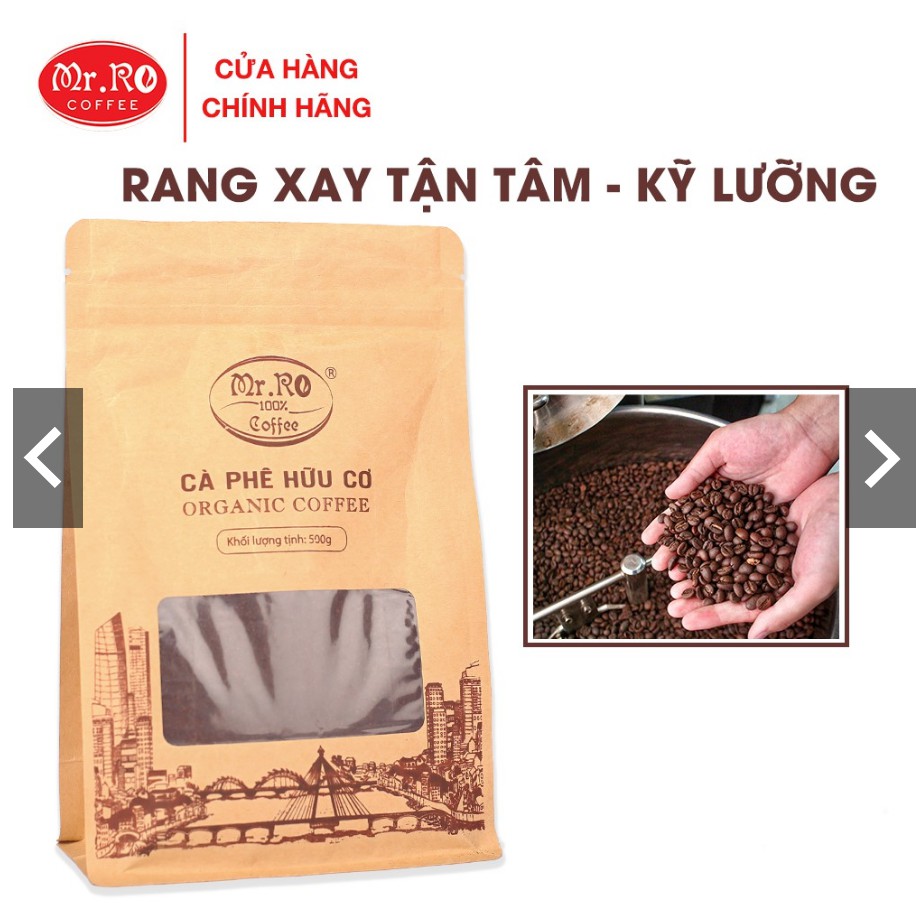 500G Cà phê Robusta Rang Xay Nguyên Chất - Rang mộc MR RÔ