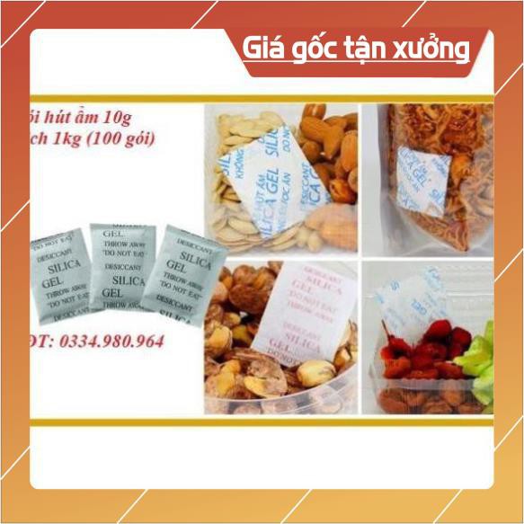 [NEW] Hạt Hút Ẩm Silicagel 10g Bịch 1kg (100 Gói) sử dụng trong thực phẩm, quần áo, giày dép, khửi mùi hôi