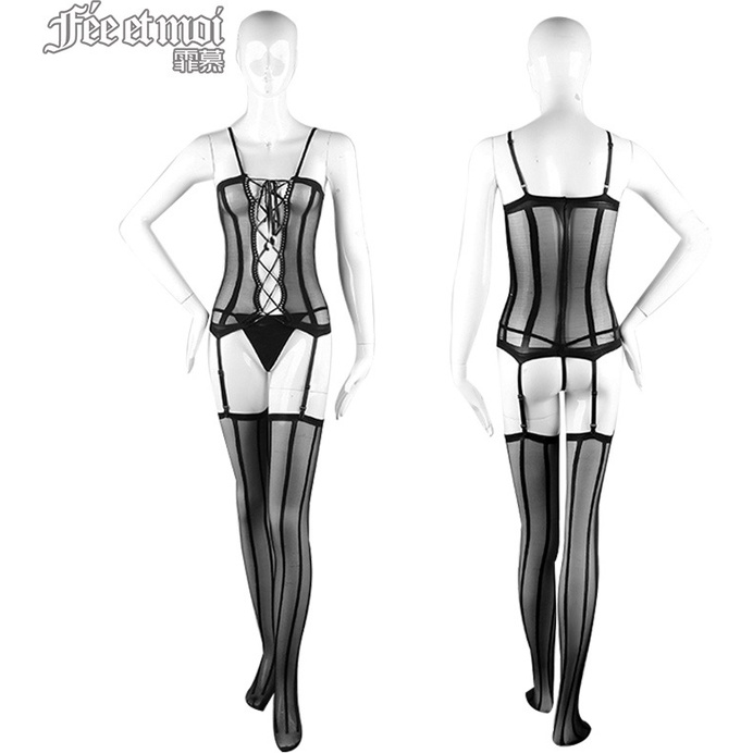 Bodysuit Ren Đan Dây Siêu Sexy Gợi Cảm Chất Ren Mềm Mại 7519 [CWEAR.SEXY_ĐỒ NGỦ &amp; NỘI Y CAO CẤP]