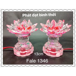 BỘ ĐÈN LED HOA SEN 1346 PHA LÊ ĐỔI MÀU