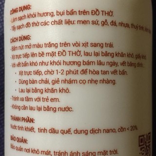 Nước thơm làm sạch đồ thờ