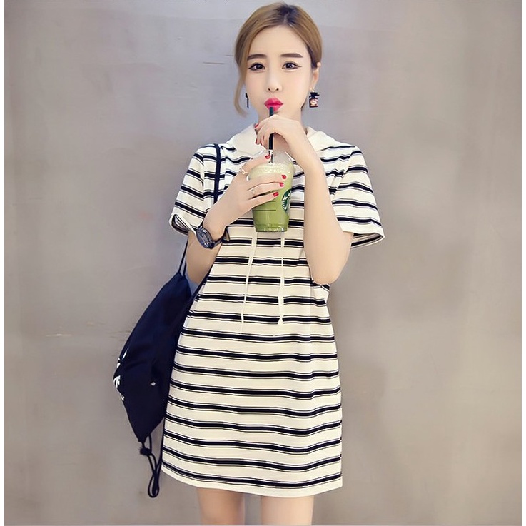 váy kẻ mũ trắng hàng quảng châu