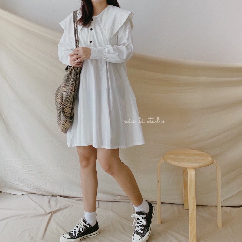 ĐẦM BABYDOLL  - NÂU ĐÁ STUDIO.