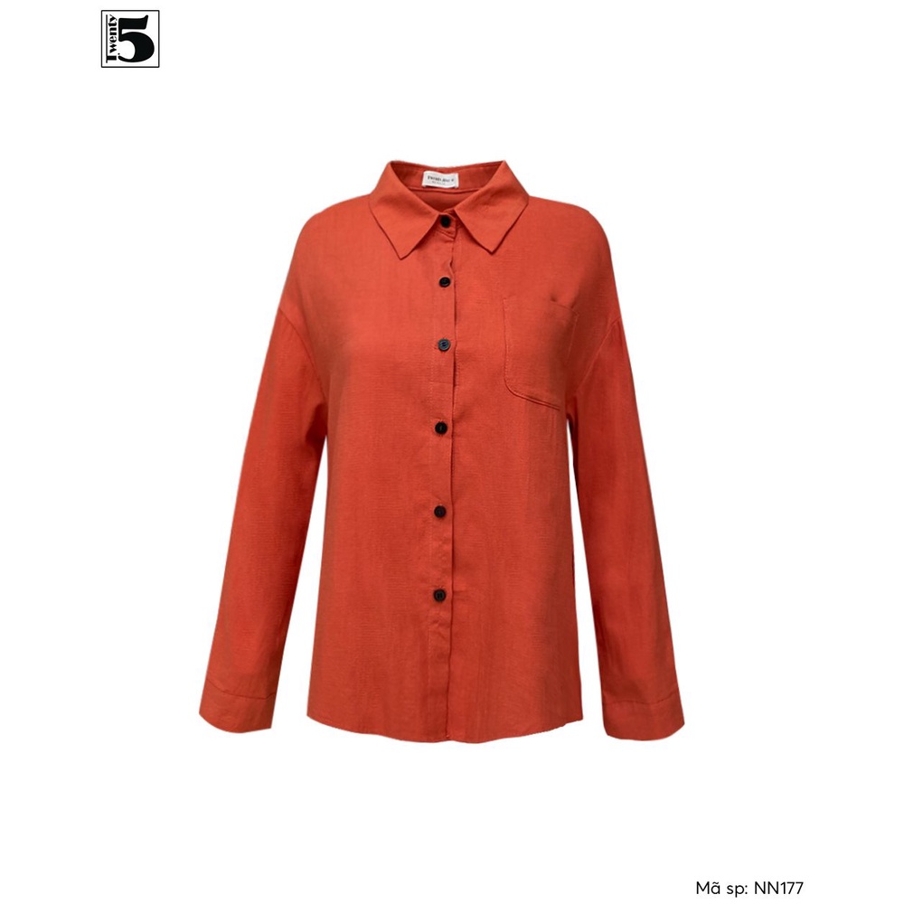 Áo sơ mi nữ công sở dáng trơn cơ bản Twentyfive NN177