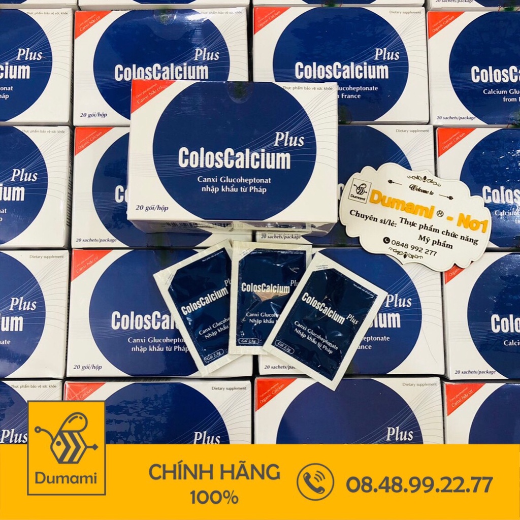 [Ship Nhanh+Chính Hãng] Canxi hữu cơ cho bé Zeambi Coloscalcium Plus Hộp 20 gói, Có Vitamin D3K2