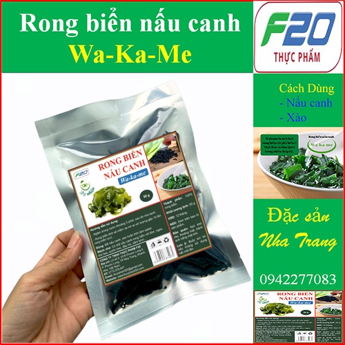 Rong Biển Nấu Canh màu xanh Wakame. Rong Biển Khô Nấu Canh.