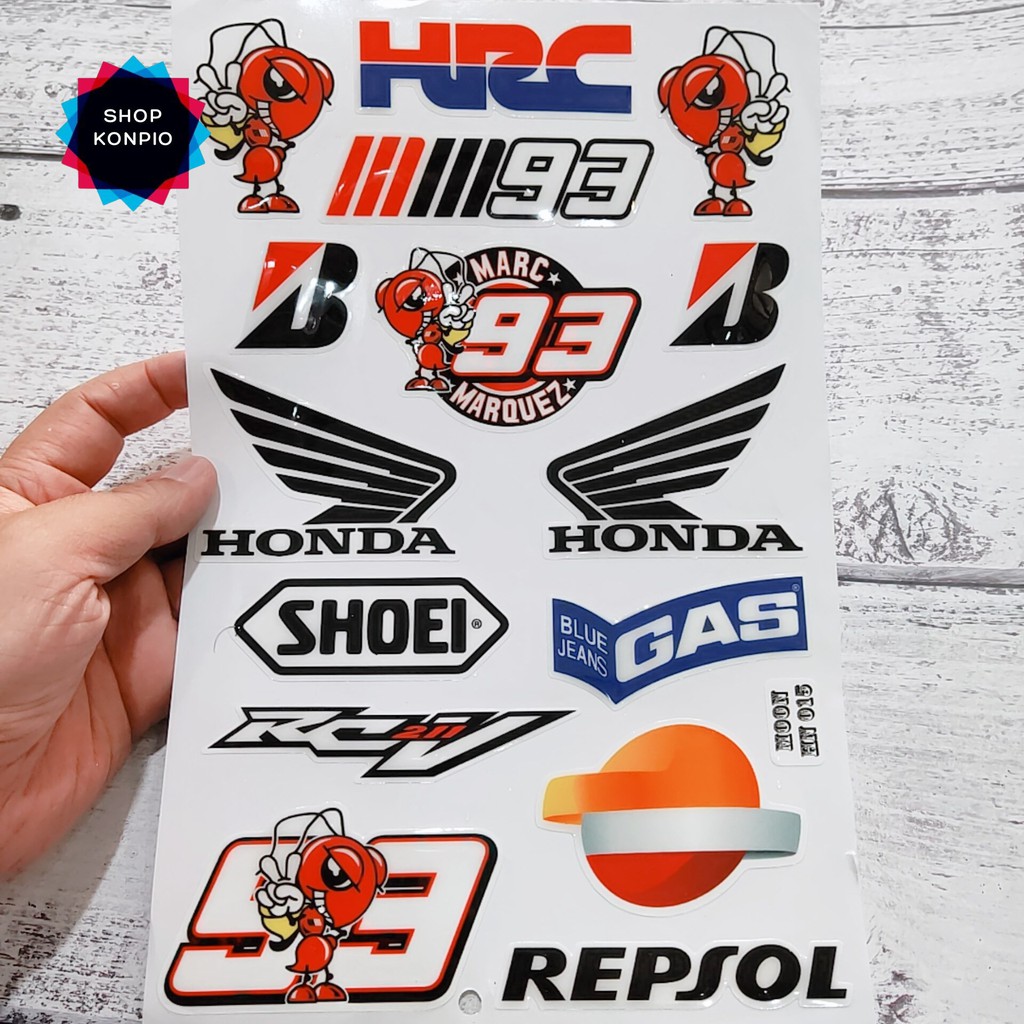 Bộ Tem Dập Nổi Cao Cấp Dán Xe Máy, Ô Tô, Mũ Bảo Hiểm, Chống Thấm Nước, Chống Bay Màu