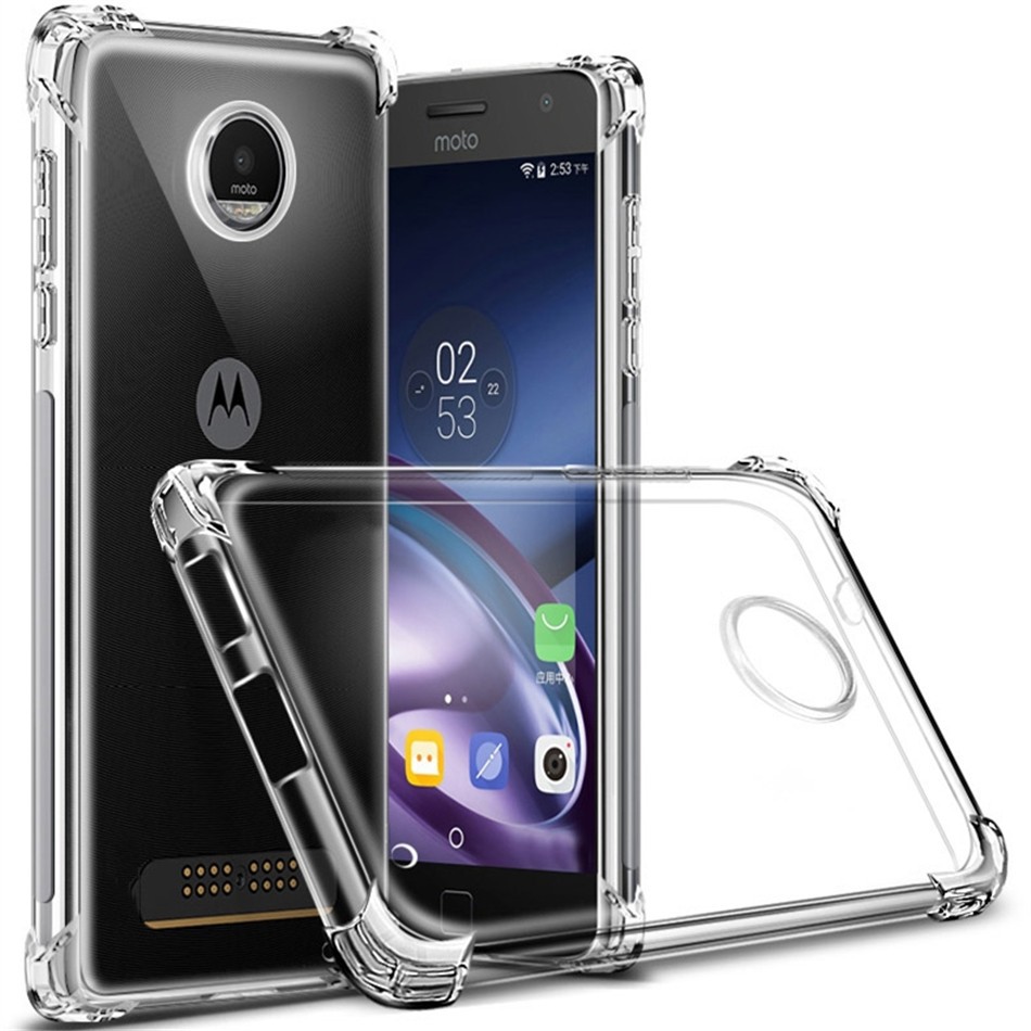Ốp Điện Thoại Trong Suốt Chống Sốc Cho Motorola Moto G4 G5 G6 E4 E5 C Z2 Play Plus
