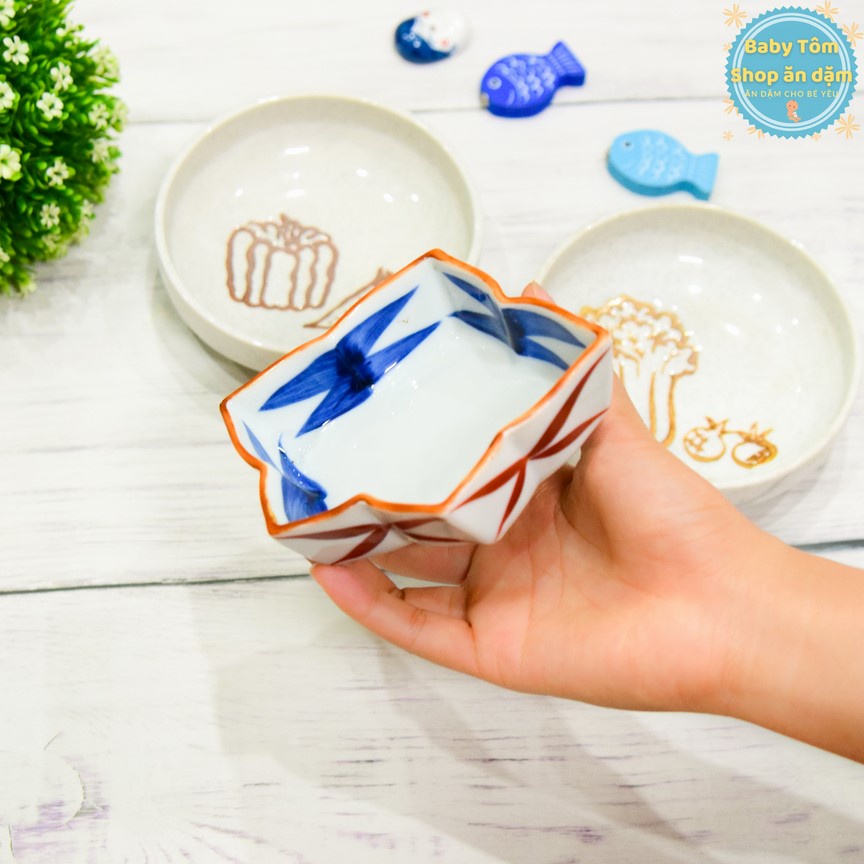 Combo bát ăn dặm gốm Nhật NPP Baby Tôm