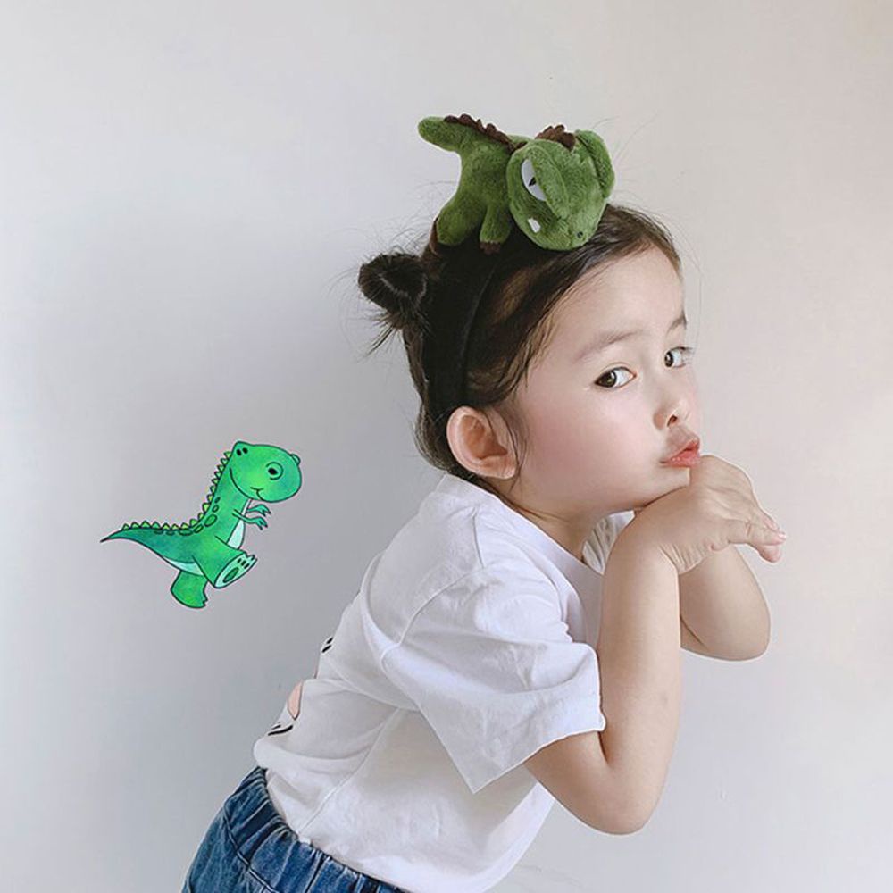 Cài Tóc Hình Cá Mập / Khủng Long Hoạt Hình Bằng Vải Bông Phong Cách Hàn Quốc Cho Học Sinh