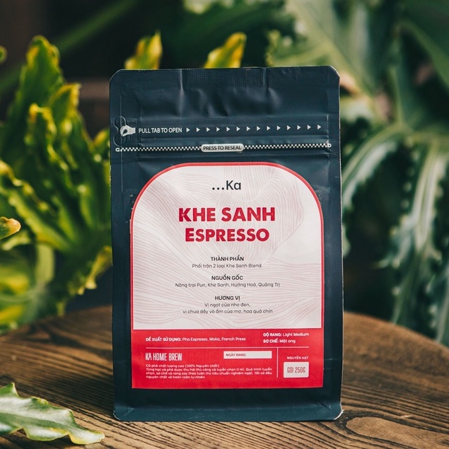 Combo Cà Phê nguyên chất pha Espresso, Đắk Gió Robusta giống cổ Lạc Dương hương hạnh nhân Khe Sanh dày ấm ngọt nho đen